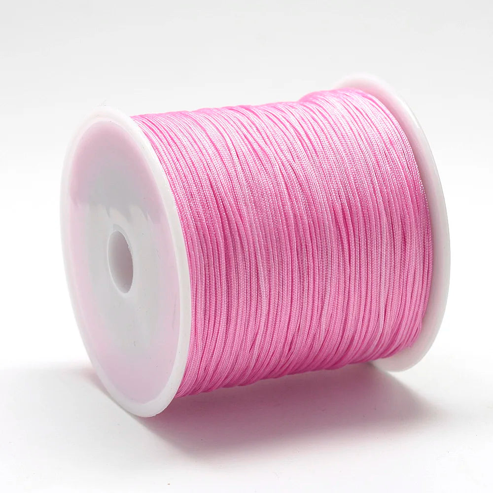 Pandahall 100m Roll Nylon Thread Braided Chinese Knotting Cord