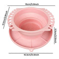 1 Makeup Brush Cleaner Silicone Holder Powder Puff Cleaning Bowl Qme Pink