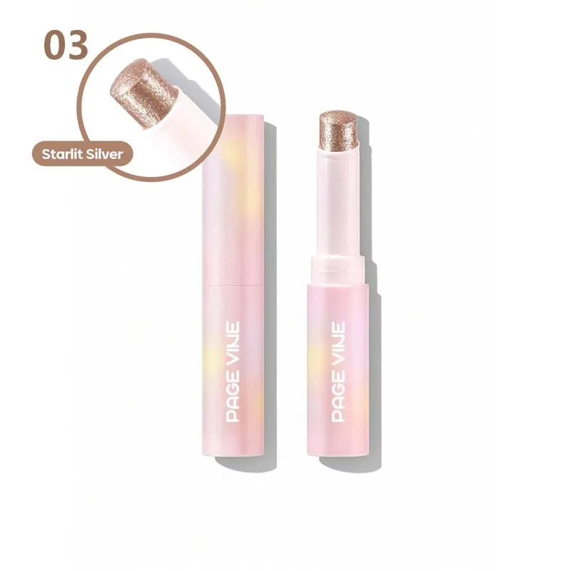 6-Color Super Flash Eyeshadow Stick Hydrating Jelly Texture Pearly Diamond Shadow Shimmer Brightening Contouring Shiny Makeup Qme 03