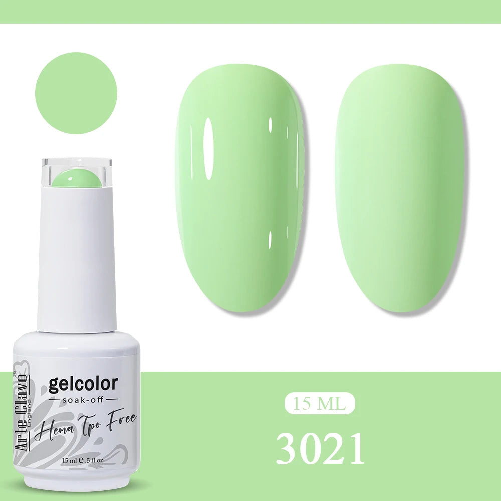 Arte Clavo Glitter Gel Nail Polish HEMA TPO Sliver Champagne Qme