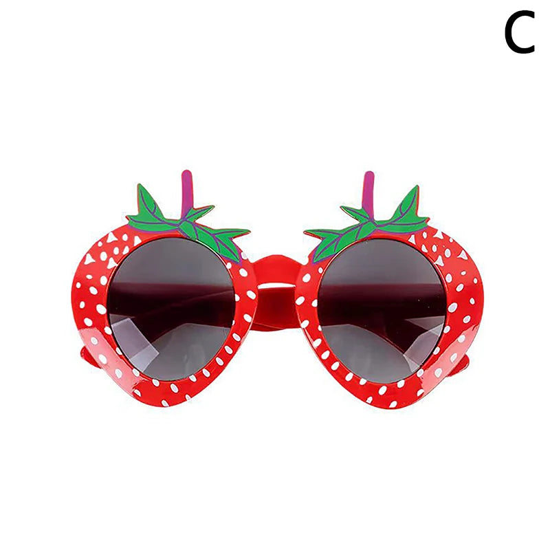 1Pc Summer Party Pineapple Strawberry Glasses Fruit Shape Glasses Tropical Pineapple Sunglasses Birthday Party Supplies Toys. Qme C