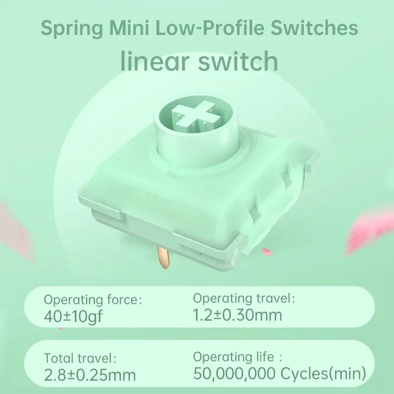 Kailh Low Profile 1353 Switch Spring Summer Autumn Winter MINI Switch Linear Clicky Tactile Mechanical Keyboard Hitbox Switches Qme Spring 110pcs