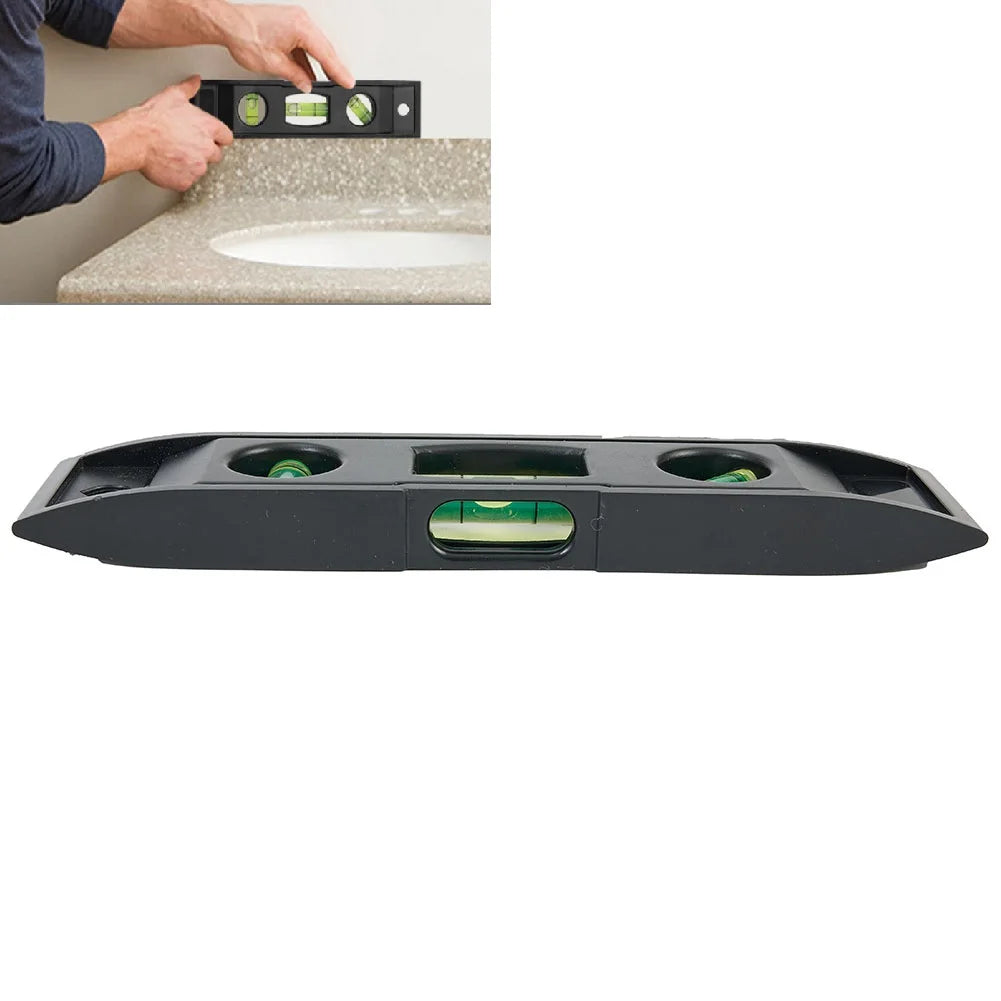 Horizontal Ruler 3 Bubble Spirit Level Magnetic ABS Shell Mini Pocket Portable Spirit Level Tool Measure Tool Machinery Leveller Qme
