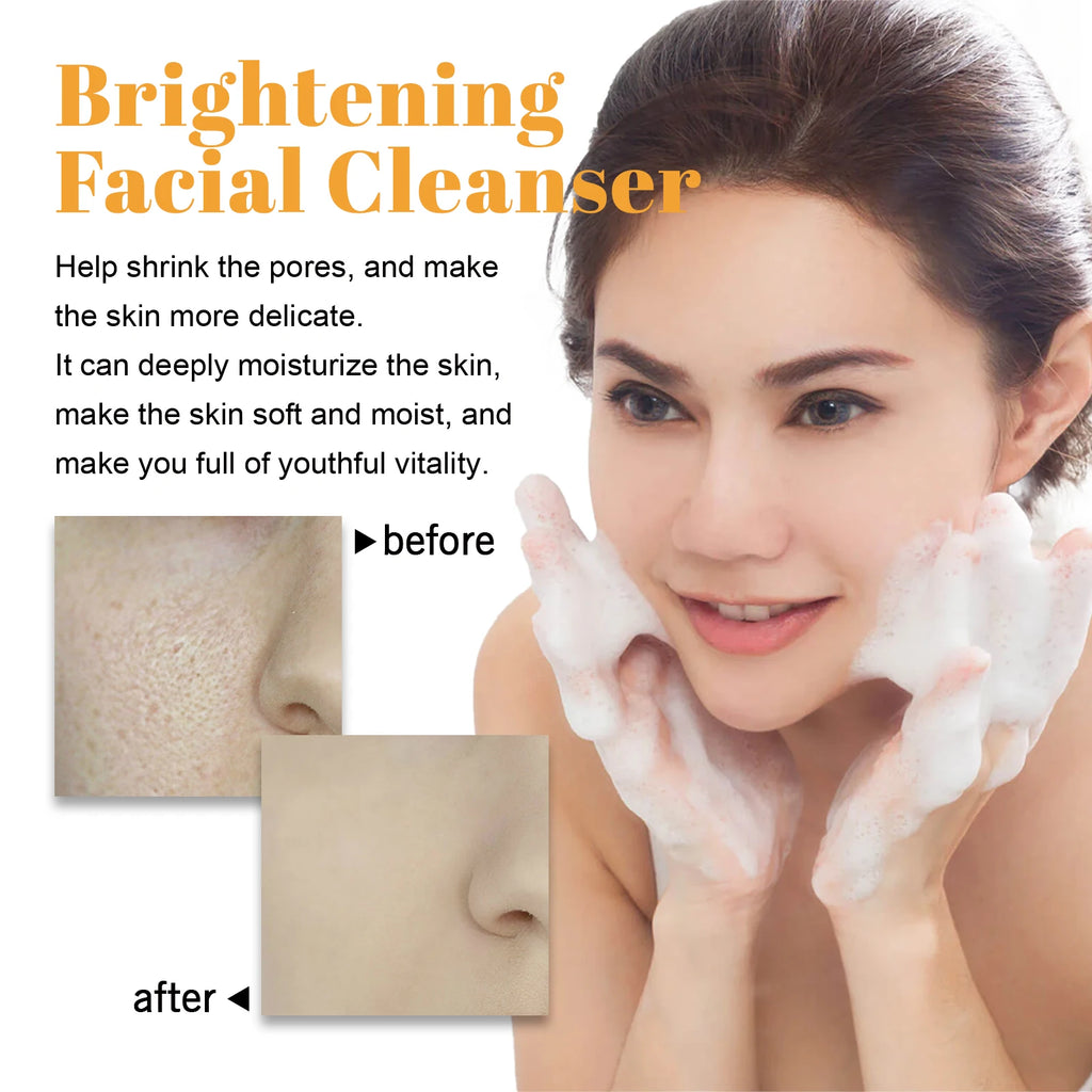 Turmeric Cleanser Deeply Cleansing Kojic Acid Blackhead Remover Skin Cleansing Oil Control Fade Acne Marks Brighten Foam Cleanse Qme