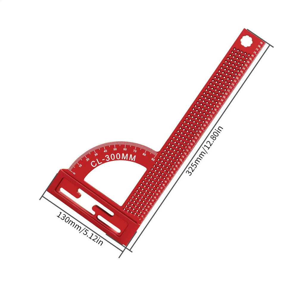Woodworking Tools Aluminum Alloy Right Angle Metric Ruler Wood Qme