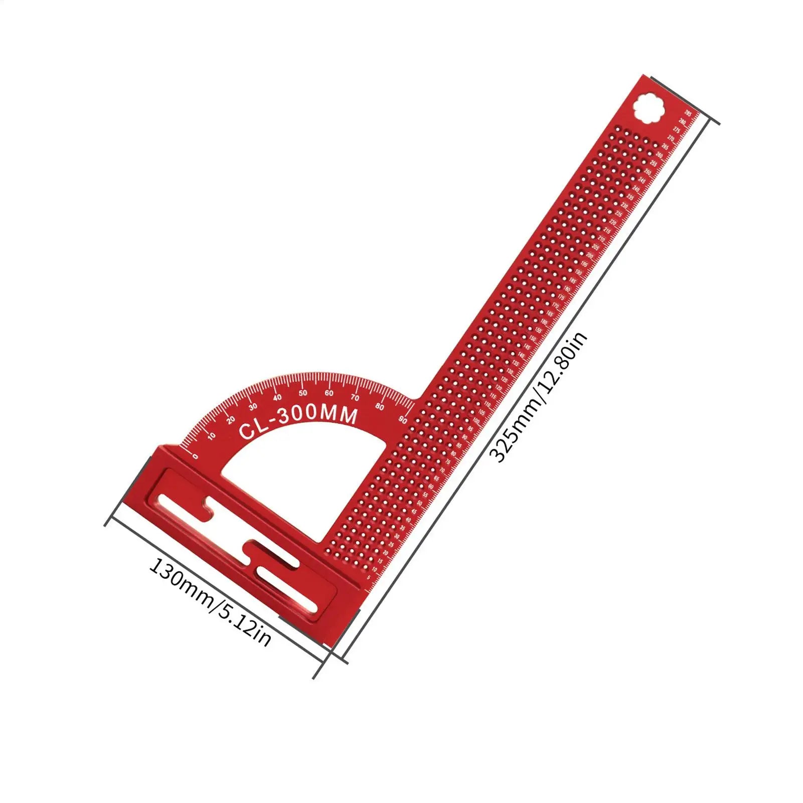 Woodworking Tools Aluminum Alloy Right Angle Metric Ruler Wood Qme