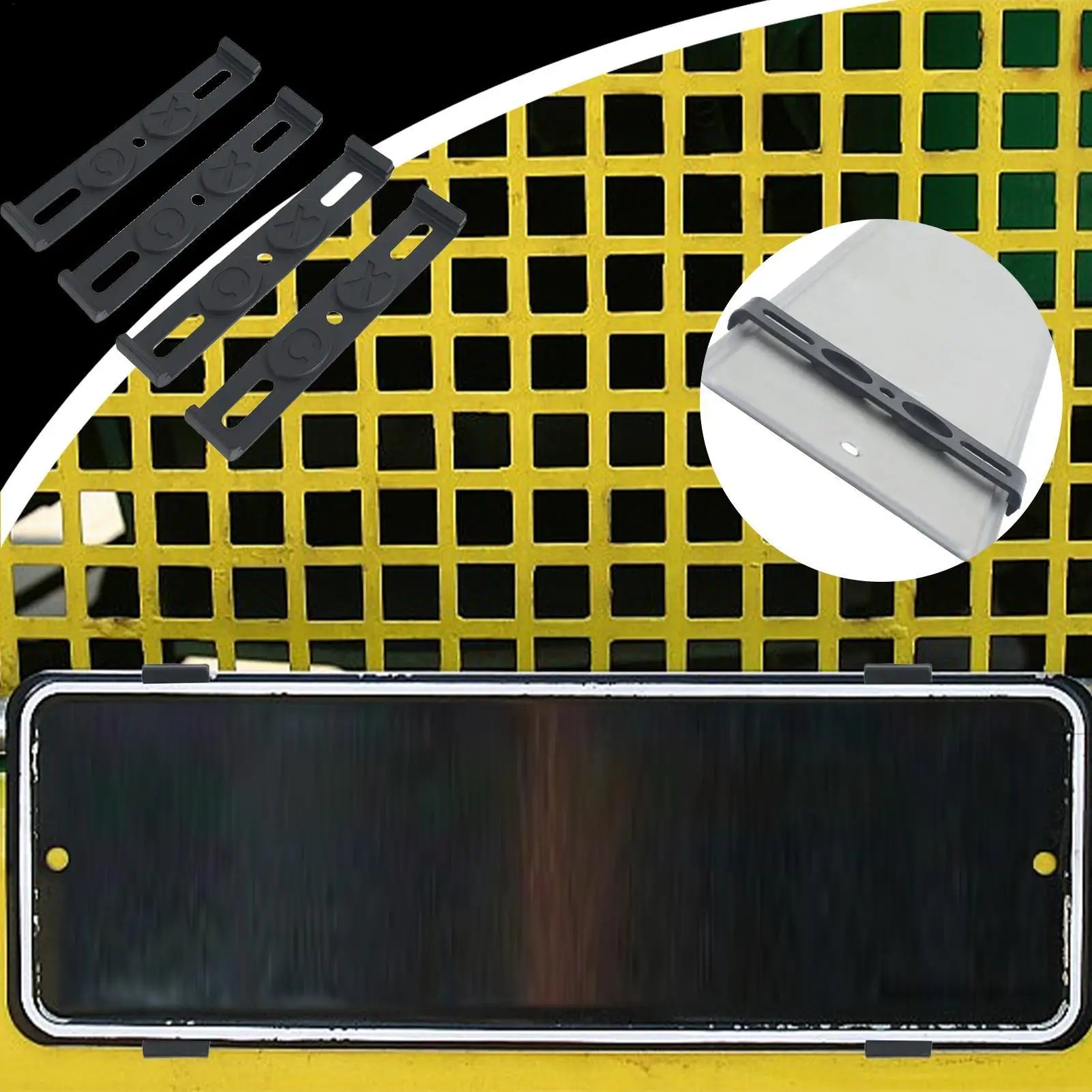 hot License Plate Frame Weather-Proof Number Plate Frames Car Tag Frame For Front And Rear Car Tags Exterior Car Accessories Qme