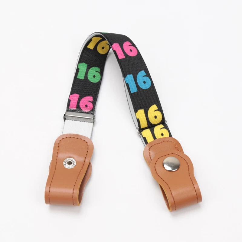 New Child Kids Buckle-Free Elastic Belt No Buckle Stretch Belt for Boys Girls Adjustable Children for Jeans Pants Lazy Belts Qme A4 40-65cm China Mainland