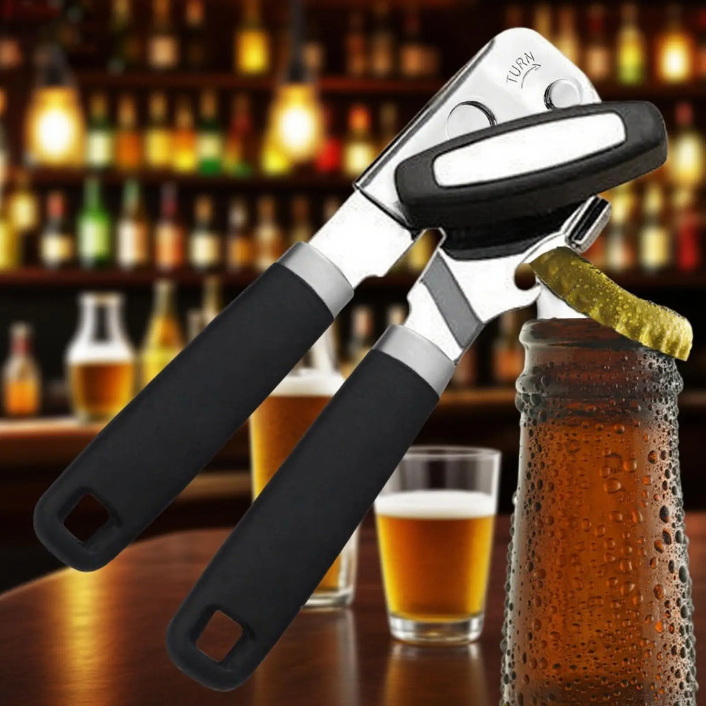 Hand Held Can Opener Kitchen Can Opener Magnetic Grippers Tools With Non-Slip Handle Lid Remover For Kitchen Canning Counter Qme