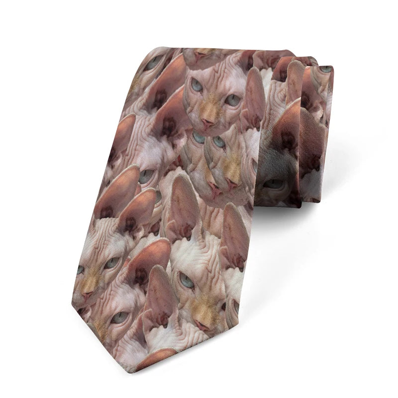 Cute Funny Cat Tie Newly Designed Cartoon 3d Printing Fashion Qme style4