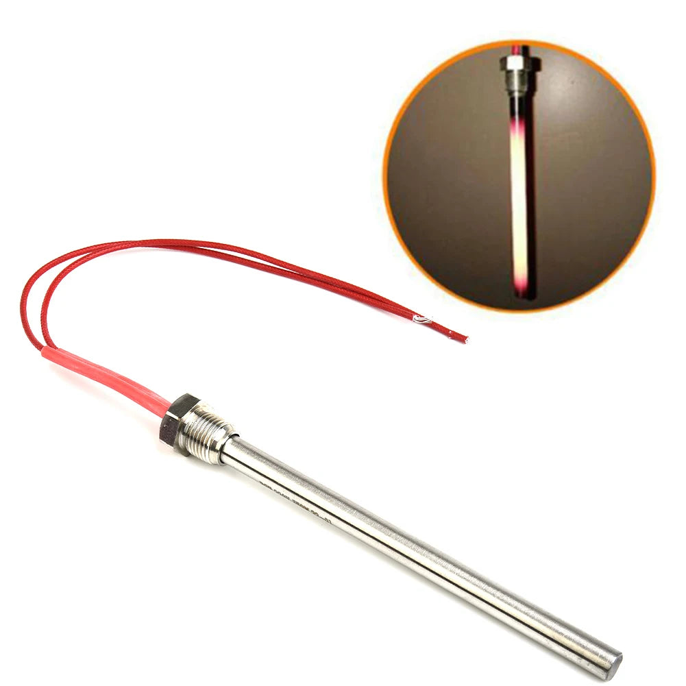 220V Igniter Hot Rod Lgniter Hot Rod Wood Pellet Heating Tube Fireplace Grill Stove Part 300W / 350W Fireplace Parts Replacement Qme 150x10mm