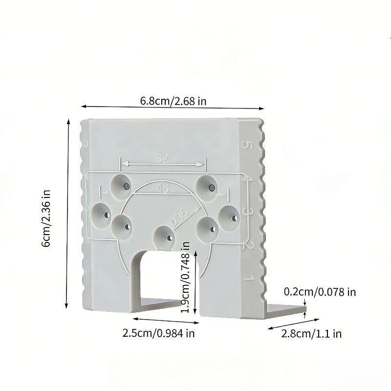 Hinge Quick Positioning Tool Cabinet Door Fast Installation Accurate Qme Gray
