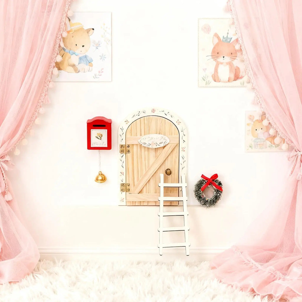Fairy Doors Christmas Wooden Craft Supplies Small Garden Ornament Qme