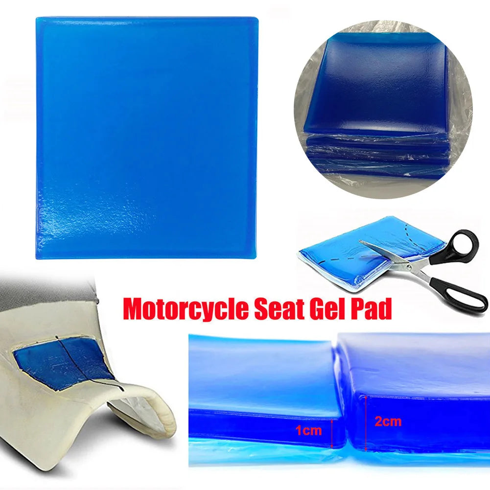 New Motorcycle Seat Gel Pad Shock Absorption Mat Motorbike Scooter Comfortable Soft Gel Cushion Motor Bike Modified Seat Pads Qme