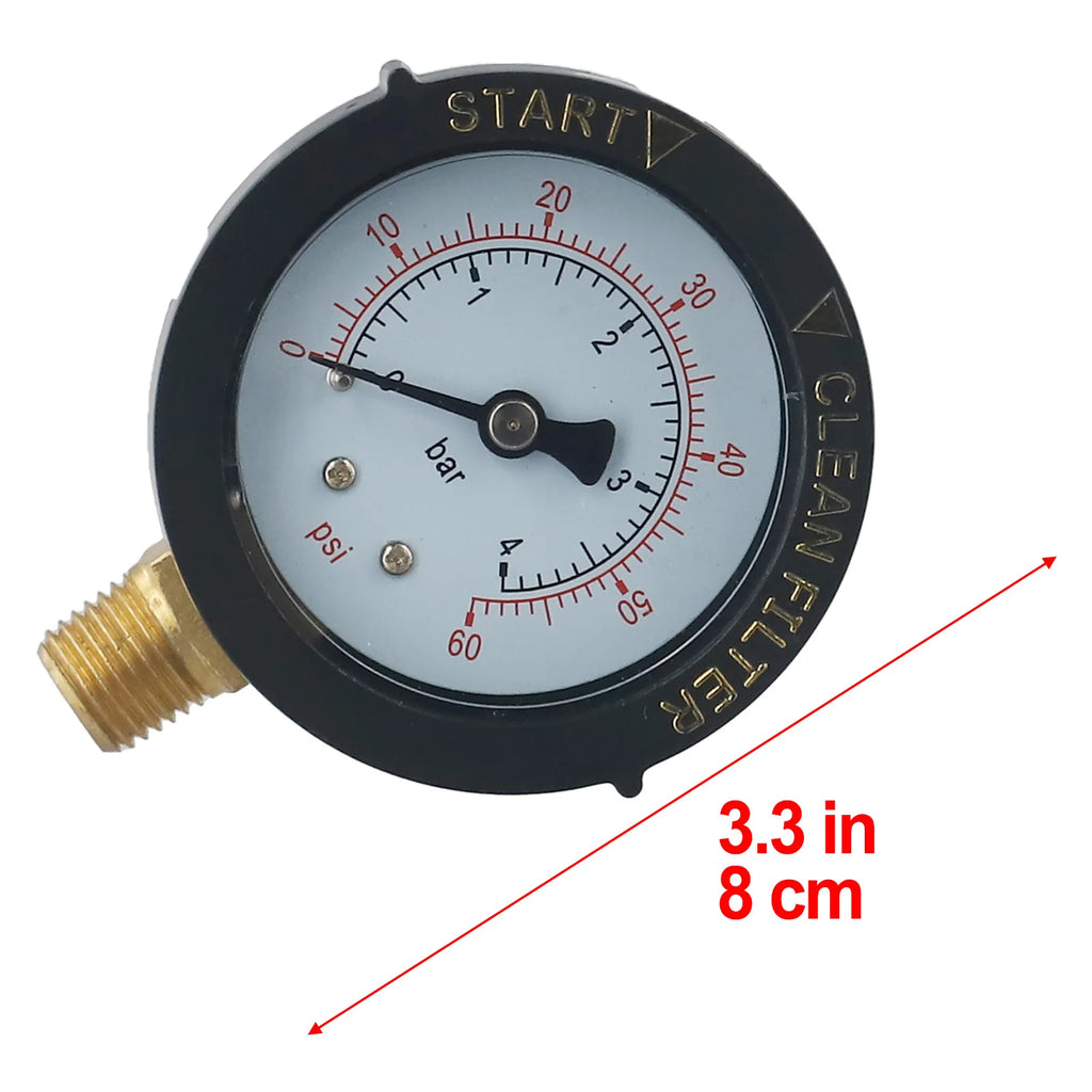 0-60 PSI Pool Pressure Gauge Spa Aquarium Water Swimming Valve Filter Qme