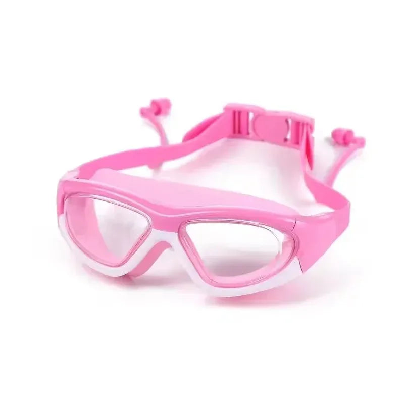 Anti-fog Kids Swim Goggles Large Frame UV Protection Silicone No Qme B