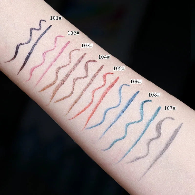 Waterproof Eyeliner Pencils Professional Fast Dry Smooth Eyes Brown Black Color Pigments Liquid Eye Liner Pen Make Up Tools Qme