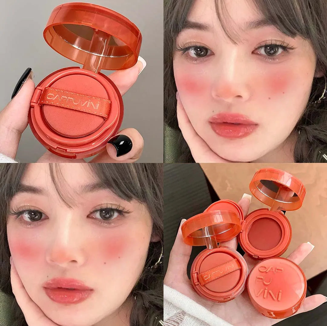 Soft Smooth Blush Cream Mud Pink Rose Brightening Expanding Color Long-lasting Moisturizing Cheek Tint Face Rouge High Pigment Qme