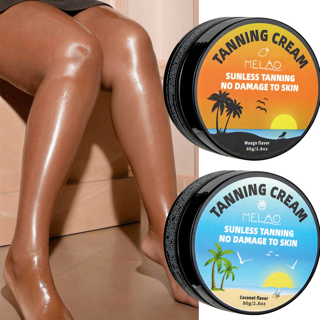 MELAO Sunless Self Tanning Cream For Body, Sunless Tanning Lotion For Men & Women Qme