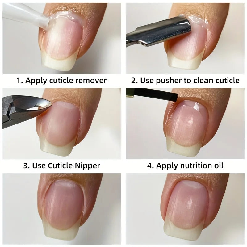 GZE Cuticle Remover Gel with Cuticle Pusher, For Trimming and Softening Cuticles, Nail Care Tool for Salon-Quality Results Qme