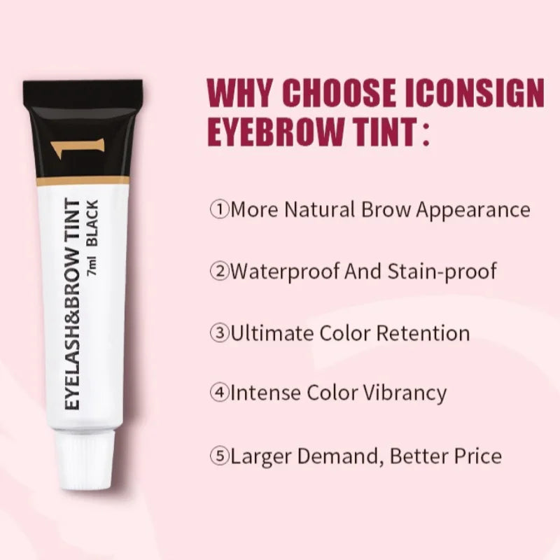 Eyelash Eyebrow Dye Tint Kit Fast Tint Brow Dye Gel Eyebrow Cream Black/Brown/Coffee Brow Enhancers Mascara Makeup Tool Qme
