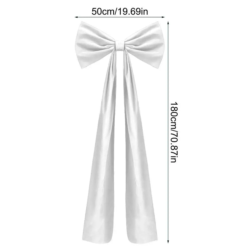 Christmas Tree Bows Large Home Decor Christmas Bow Tree Topper Ornaments For Indoor Outdoor Mantel Fireplace Front Door Wreath Qme White China Mainland 1pc