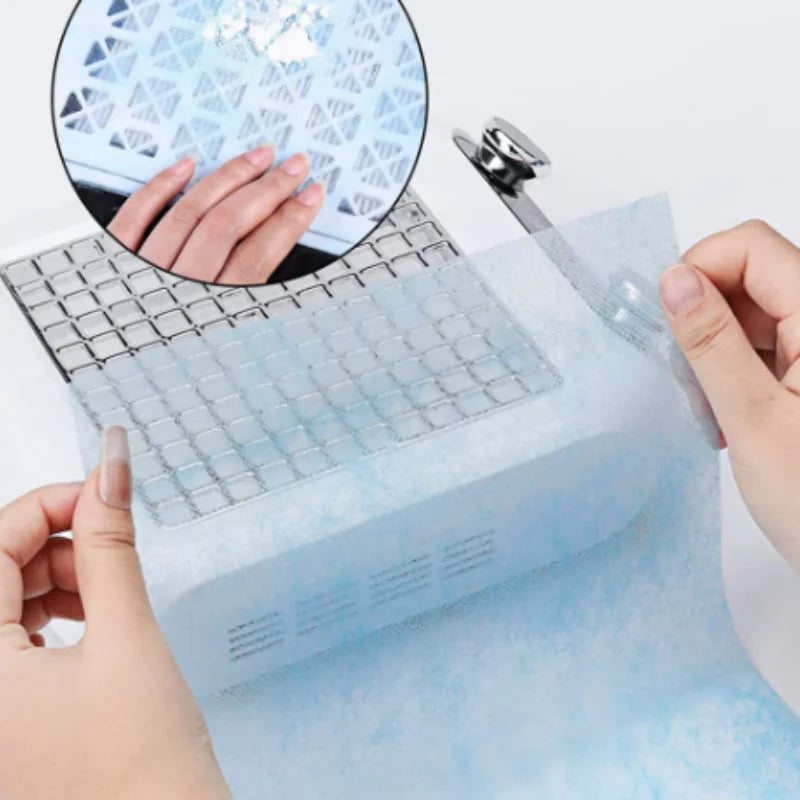 100pcs Nail Dust Collector Filter 20*24cm Nail Vacuum Clean Collector Filter Paper Dustproof Replace Nail Vacuum Filter Pad Qme