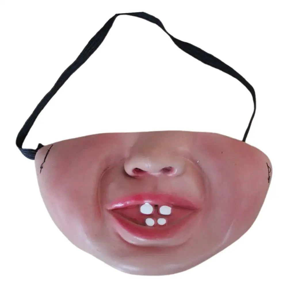 Latex Half Face Masks Humorous Elastic Band Horrible Scary Cosplay Qme B