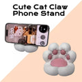 Pedestal Cute Cat Claw Mobile Phone Holder Desktop Creative Bracket Qme WHITE