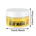 GZE Turmeric Vitamin C Clay Mask Moisturizing Smooth Skin Deep Cleaning Mud Pore For Dry Sensitive Skin Brighten Qme TURMERIC VITAMIN C 100g
