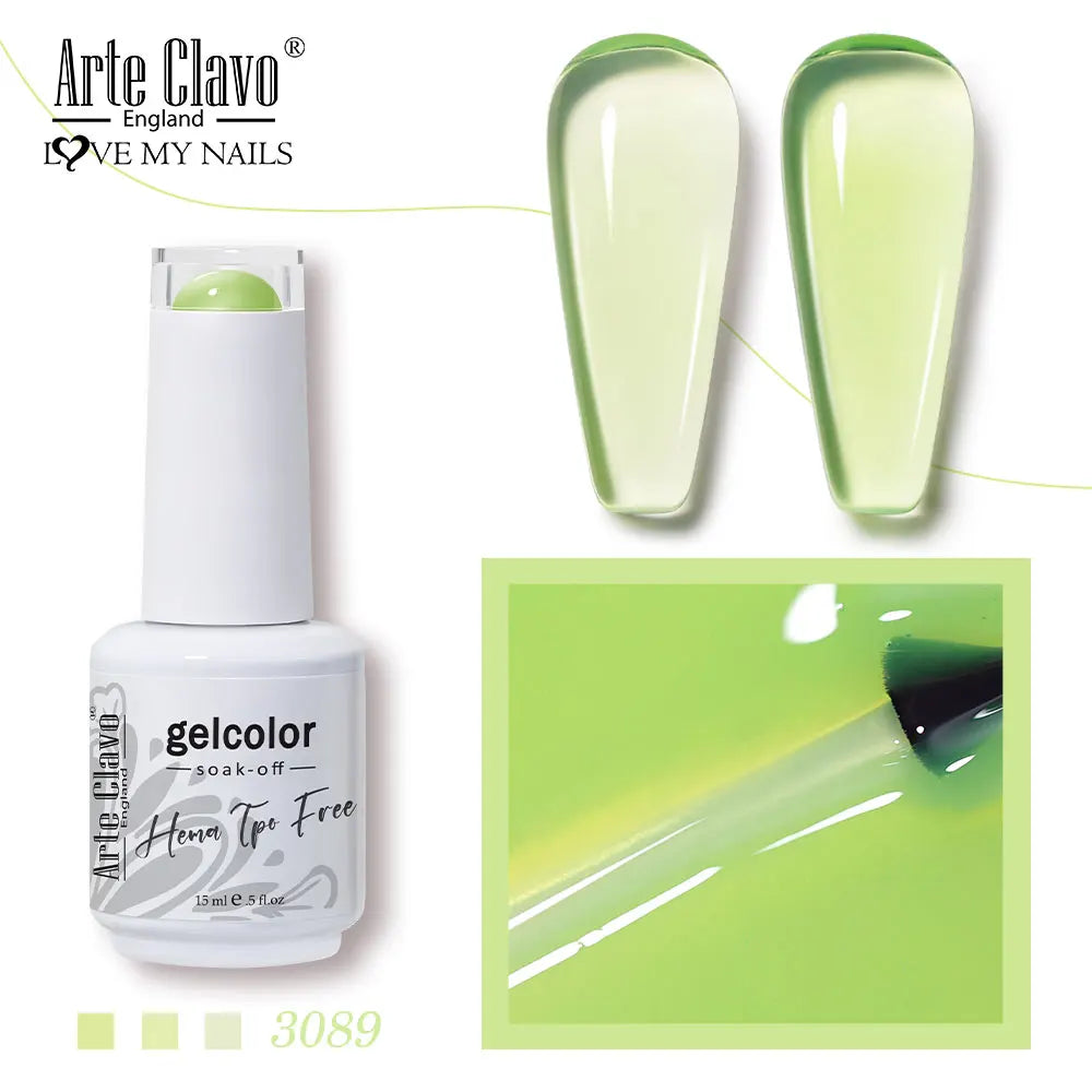 Arte Clavo Summer Nails Tip Candy Series Jelly Gel Nail Polish Blue Qme 3089