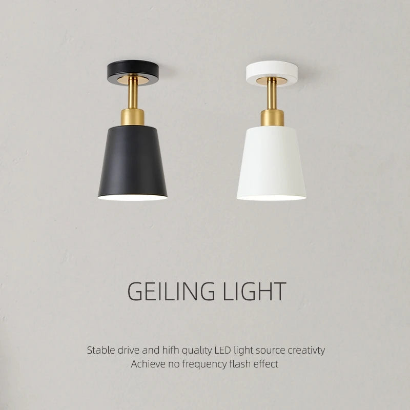 Nordic Style LED Aisle Corridor Ceiling Lights Bedroom Hotel Study Home Interior Decoration Lighting Balcony Ceiling Lamps Qme