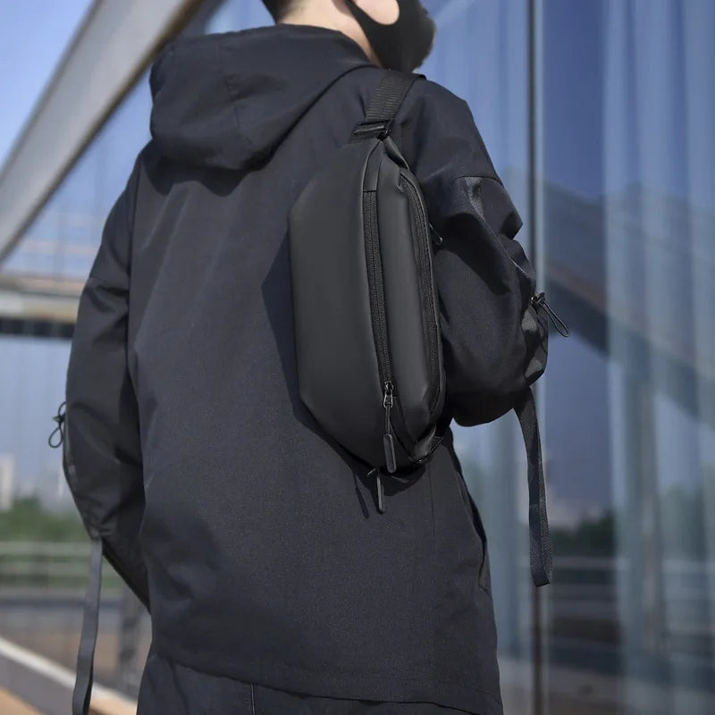 Men's Outdoor Multi-functional Crossbody Bag Breathable Business Qme