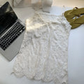 Elegant Beach Wear Lace Camisole Skirt Sweet Loose Lace-edged Summer Qme Apricot One Size