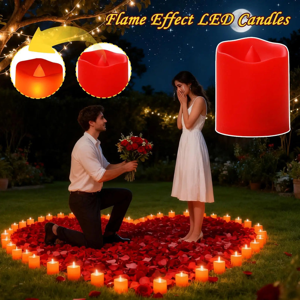 1pc LED Candles Battery Operated Warm Tea Lights LED Flameless Candles Electric Tealight For Home Decor Christmas Birthday Party Qme