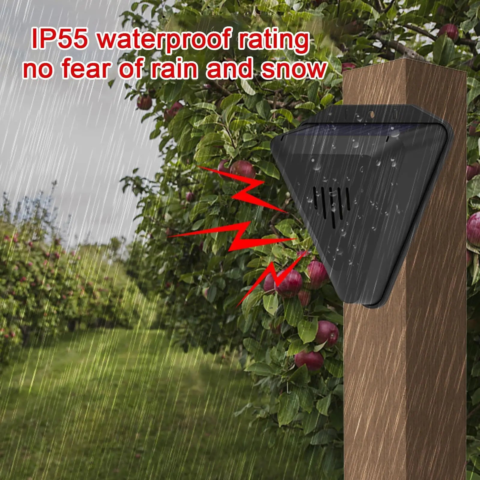 Animal Repellents Outdoor Hang Solar Bird Repellents Bird Repeller Solar Powered Animal Repeller with 13 Modes Sound Playback Qme