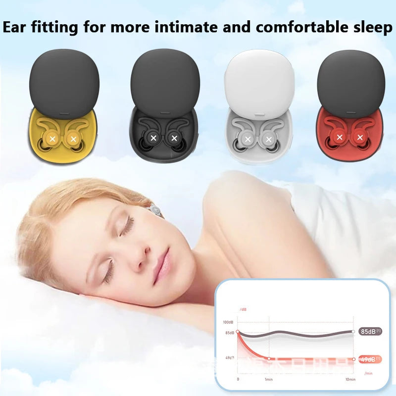 Waterproof Silicone Ear Plugs Soft Comfortable Noise-cancelling Qme