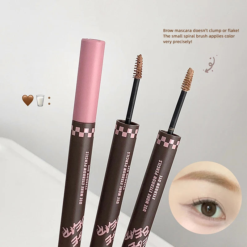 2-in-1 Dual-Ended Eyebrow Pencil & Tinting Mascara - Waterproof, Long-Lasting, Smudge-Proof, Natural Finish Eyebrow Makeup Qme