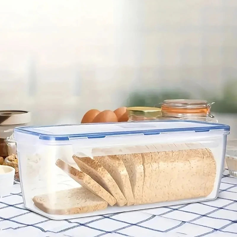 Lid Loaf Bread Container Kitchen Organizer Plastic Storage Box Qme