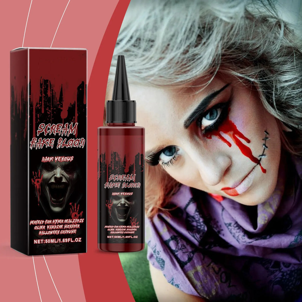 Halloween Fake Blood Washable Bloody For Costume Halloween Vampire Makeup Fake Blood Spray For Cosplay Festive Atmosphere Suppli Qme A