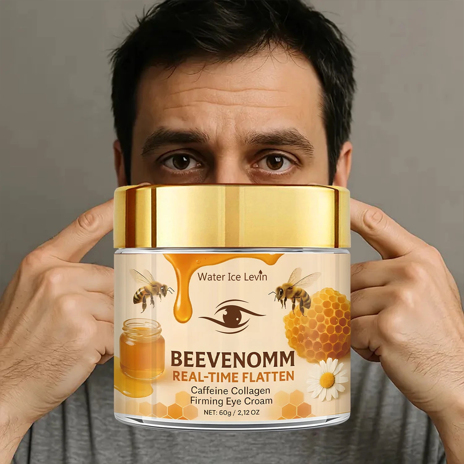 Bee Venom & Caffeine Firming Eye Cream - Collagen & Hyaluronic Acid Formula to Reduce Dark Circles, Wrinkles & Revitalize Skin. Qme