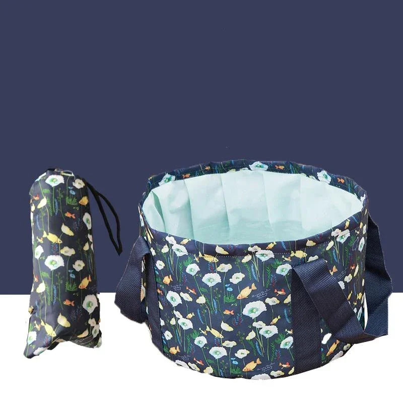 Portable Foldable Basin Travel Camping Wash Tub Fishing Bucket Qme