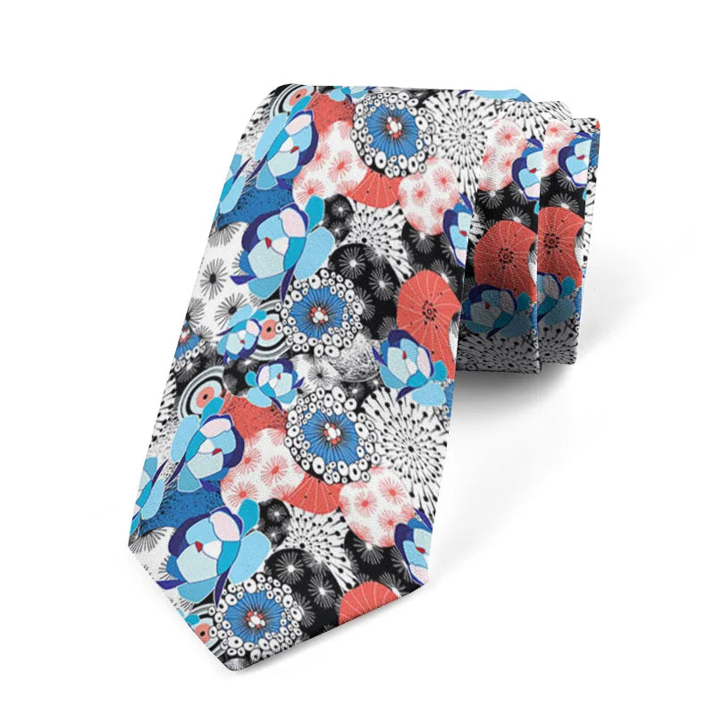 Fashionable Personality Floral Tie Interesting Japanese Men's Qme style6