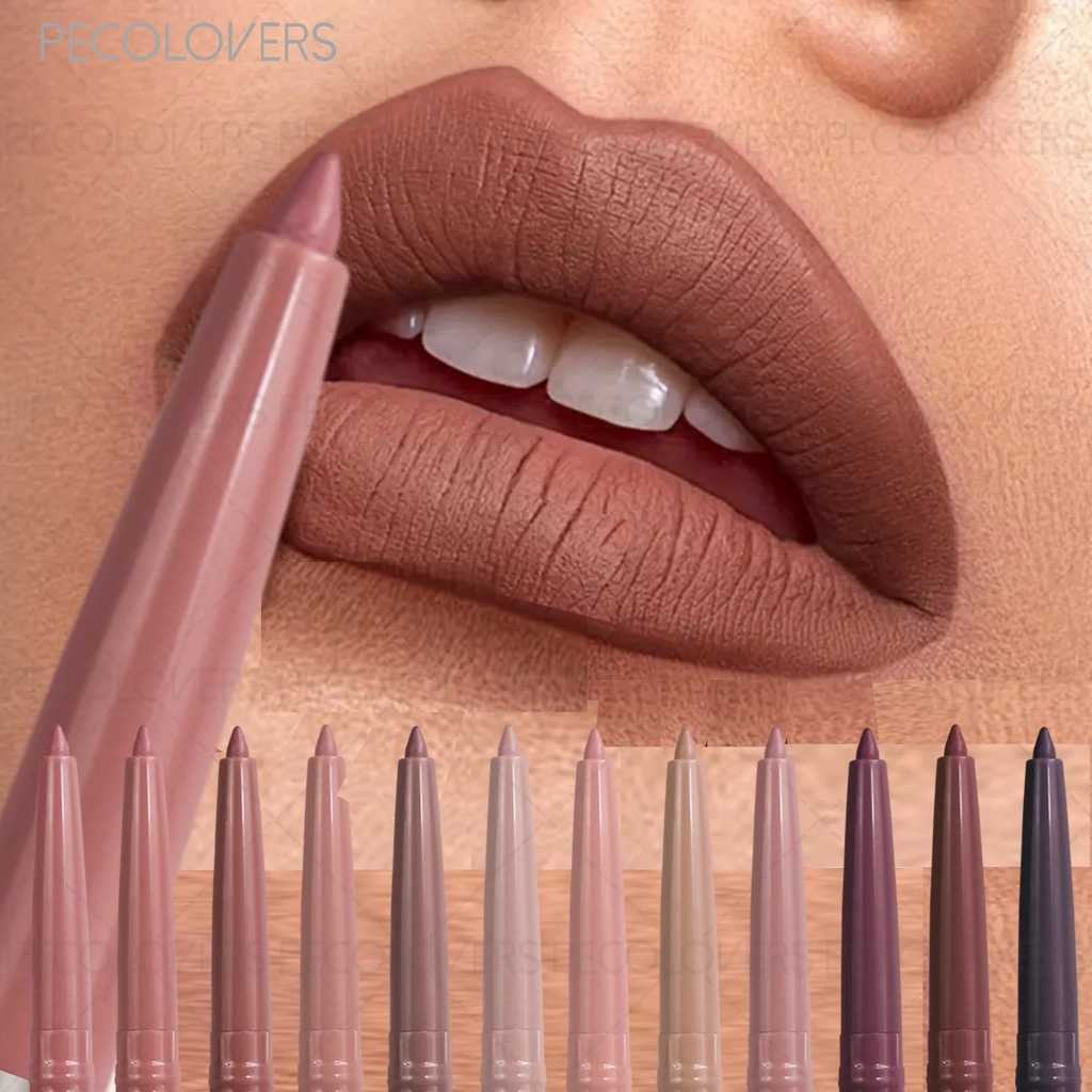 Matte Lip Liner Pen Used As Lipstick Oblique Mouth Design Suitable Qme