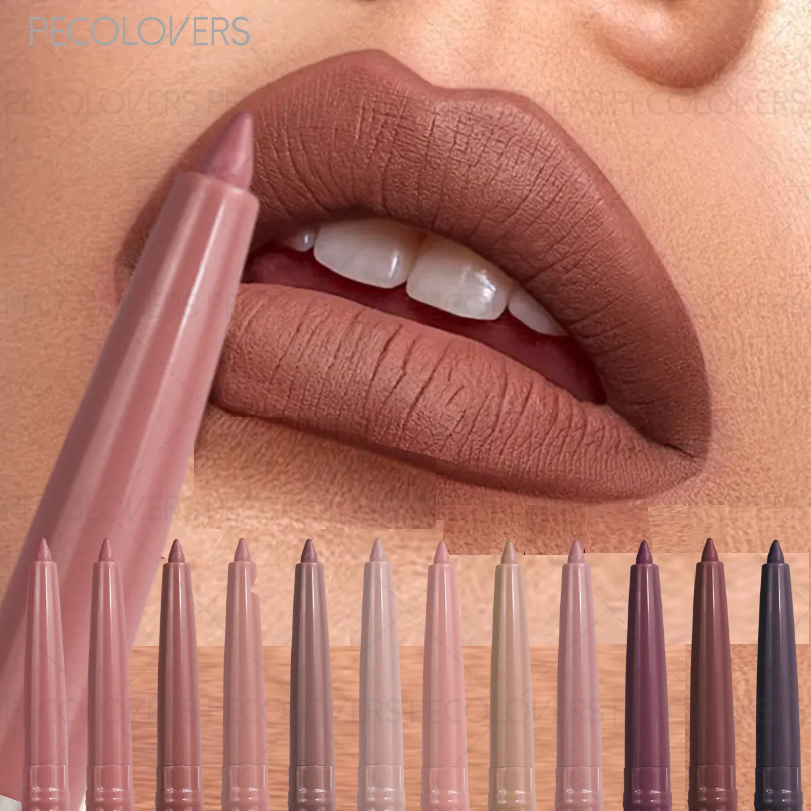 Matte Lip Liner Pen Used As Lipstick Oblique Mouth Design Suitable Qme