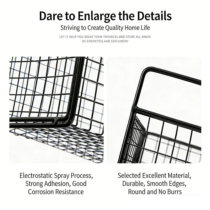 Kitchen And Bathroom Storage Rack No Drilling Required Wall-Mounted Storage Rack Qme
