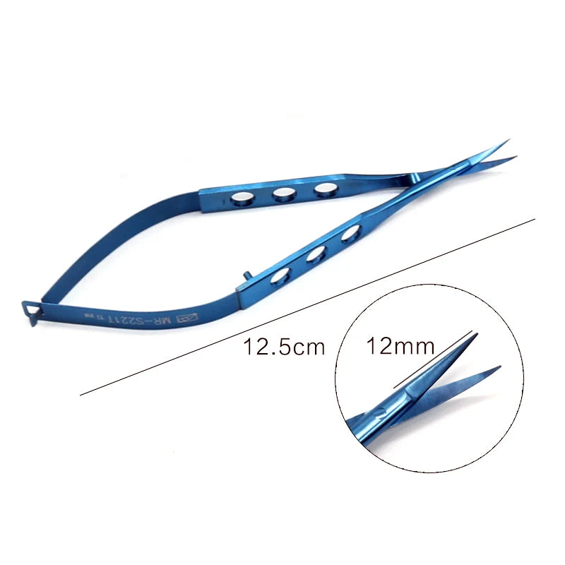 Conjunctival Scissors Blunt Curved Head Eye Micro Stainless Steel Qme