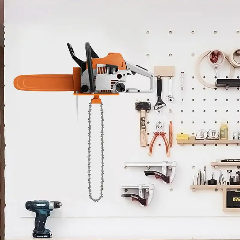 Chainsaw Wall Mount Hanger Heavy Duty Chainsaw Holder For Garage Chain Saw Display Power Tool Rack Garage Storage Holder Garden Qme