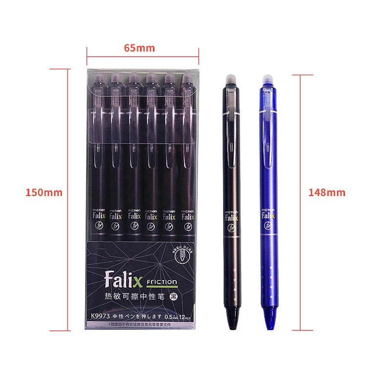 Erasable Gel Pen Press Ballpoint School Office Stationery Supplies Qme