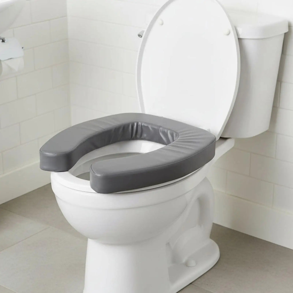 Toilet Seat Riser Ergonomic Portable Assistance Non-slip Padded Lift Qme